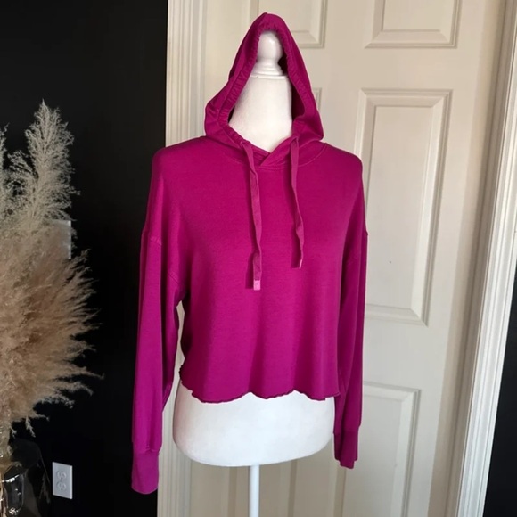 Z Supply Hit the Road Active Hoodie in Jewel Pink Size Small - Picture 8 of 12
